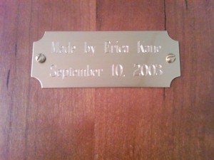 Cradle nameplate