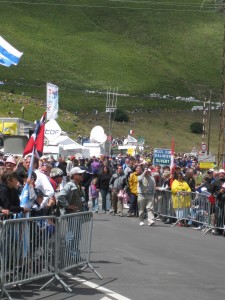 Waiting for the Stage 18 climb of Col du Galibier