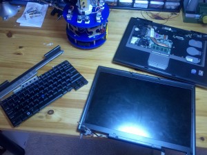 Disassembled laptop